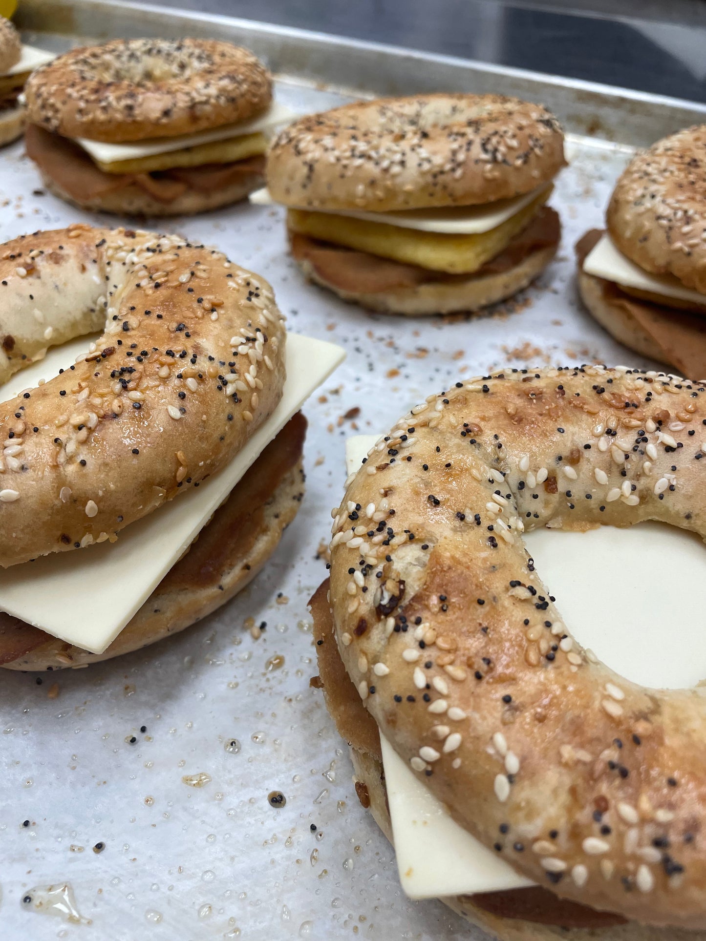 Haam and Swiss Breakfast Bagel